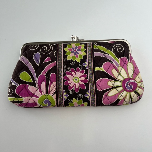 Vera Bradley Wallet Brown Floral Double Compartment Wallet - Picture 2 of 6